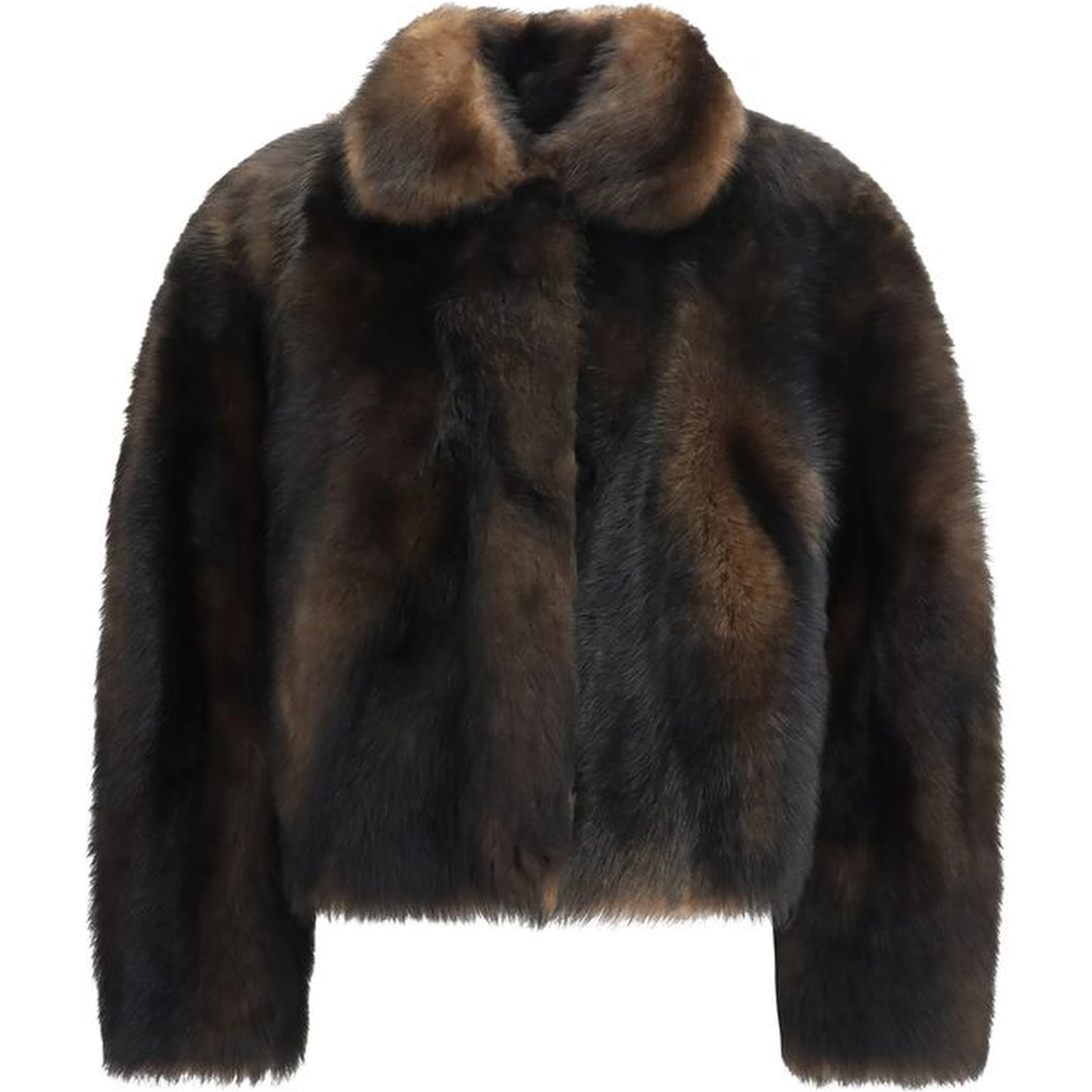 Brown Lambskin Full-Length Jacket