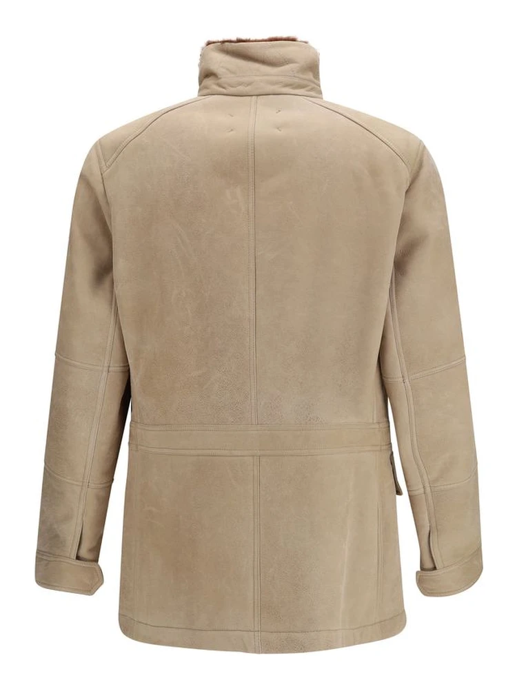 Beige Lambskin Full-Length Jacket alternative