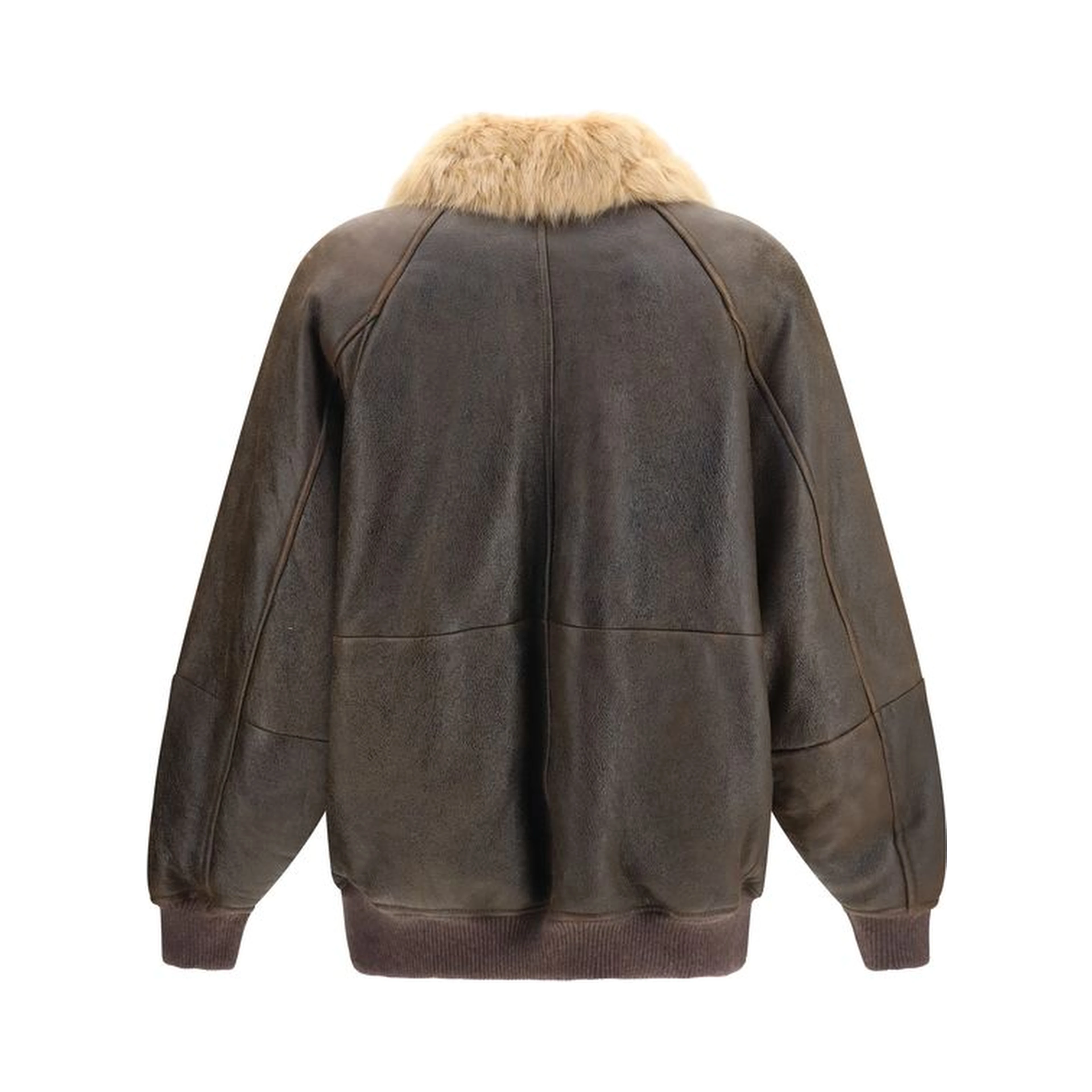 Brown Lambskin Bomber