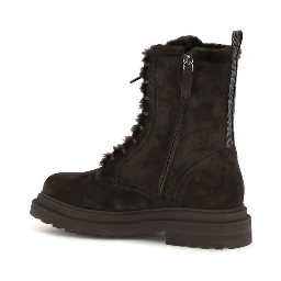 Black Calf Leather Bos Taurus Lace-Up Boots