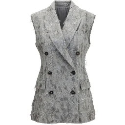 Gray Wool Oves Aries Sleeveless Jacket
