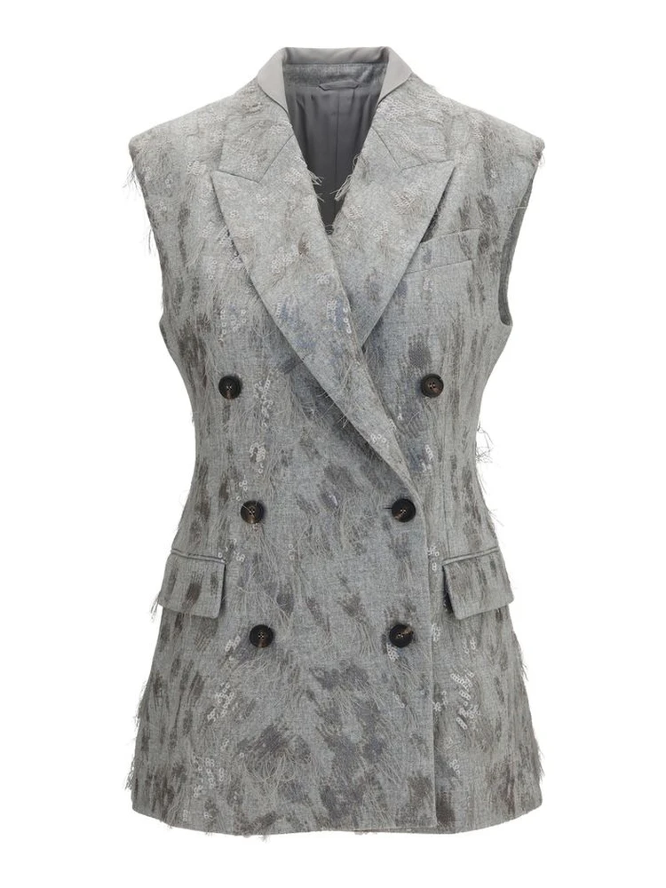 Gray Wool Oves Aries Sleeveless Jacket