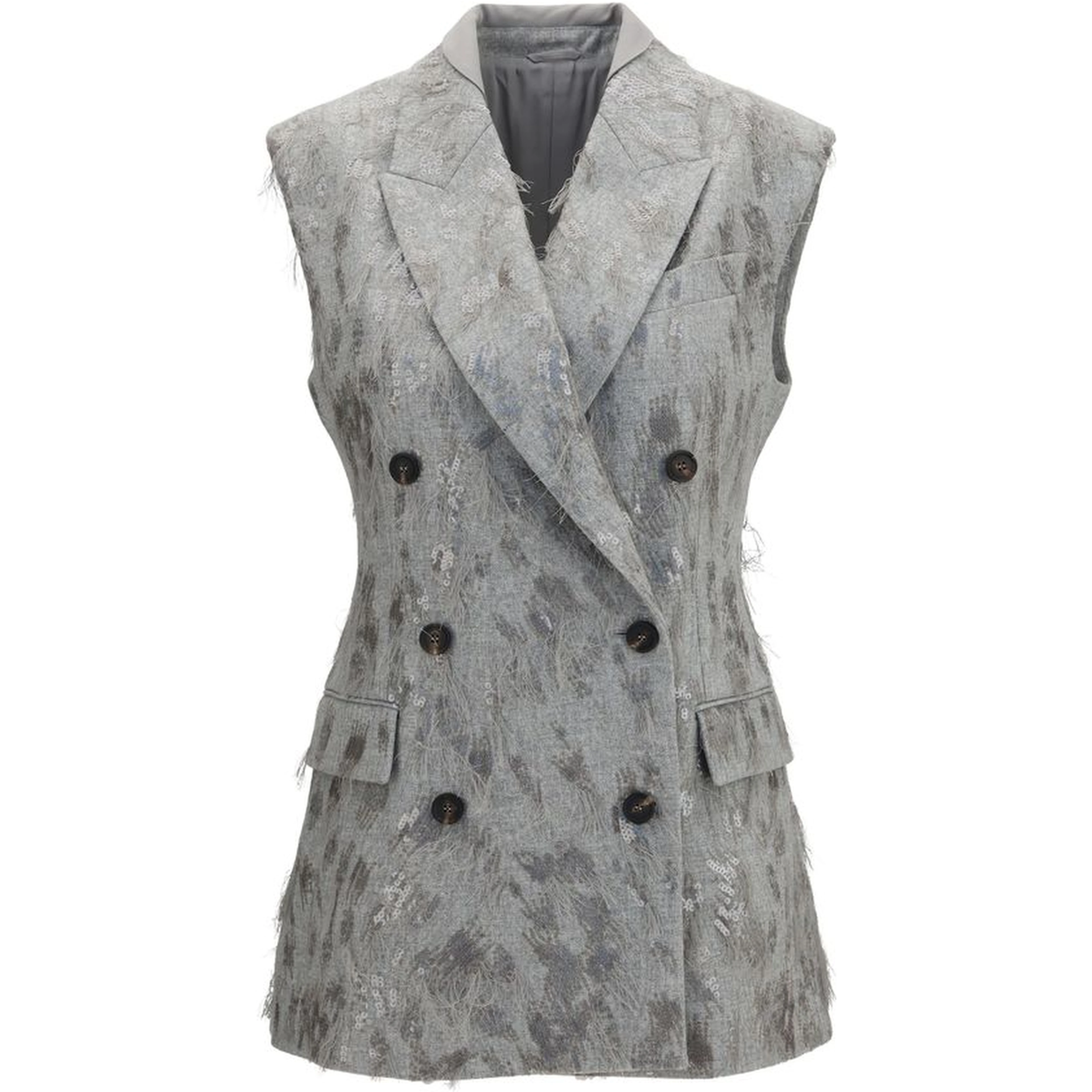 Gray Wool Oves Aries Sleeveless Jacket