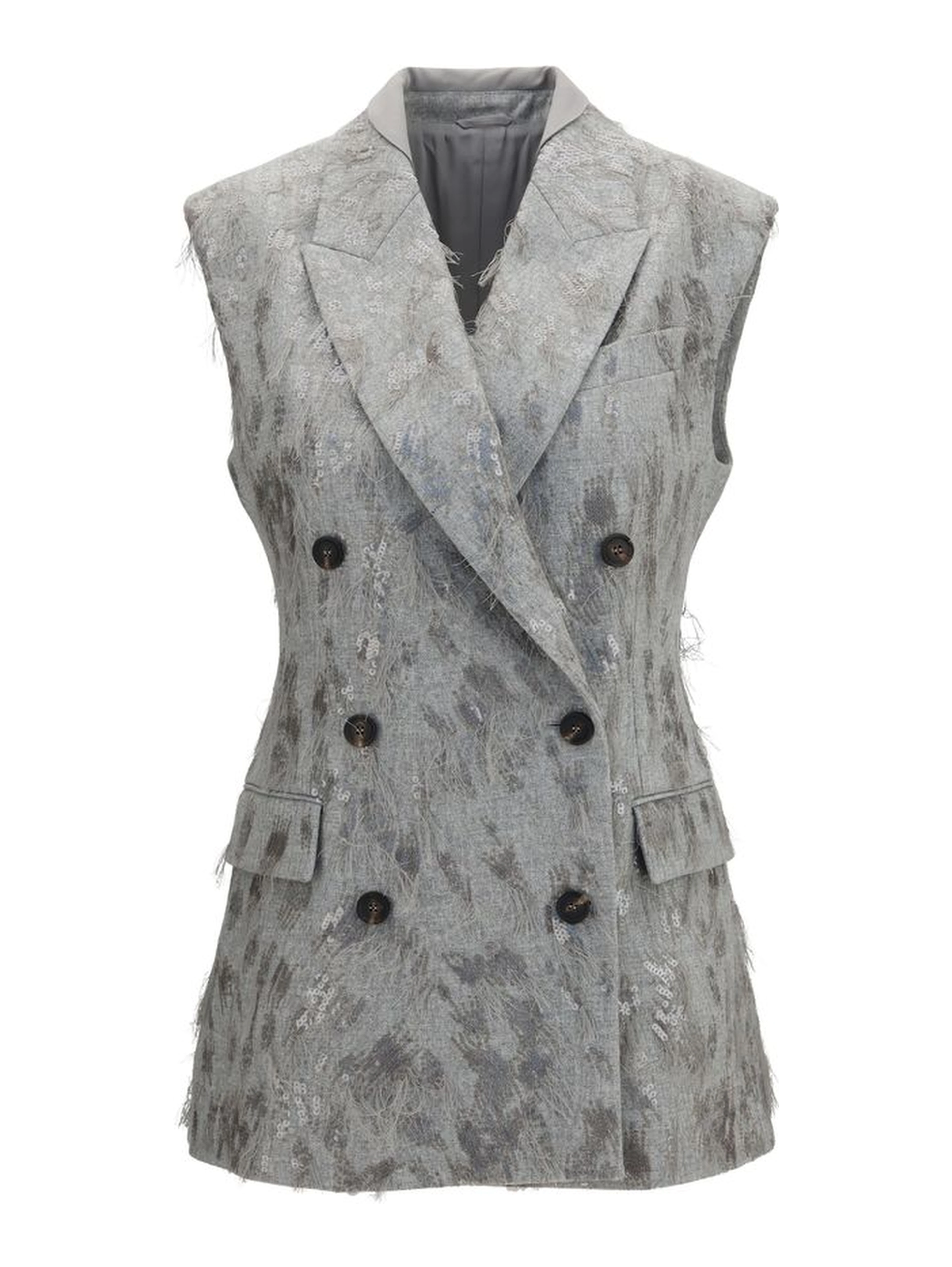 Gray Wool Oves Aries Sleeveless Jacket