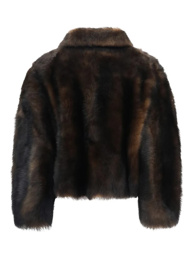 Brown Lambskin Full-Length Jacket alternative