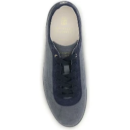 Gray Calf Leather Bos Taurus Low Top Sneakers