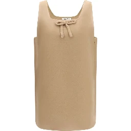 Beige Wool Oves Aries Casual Dress