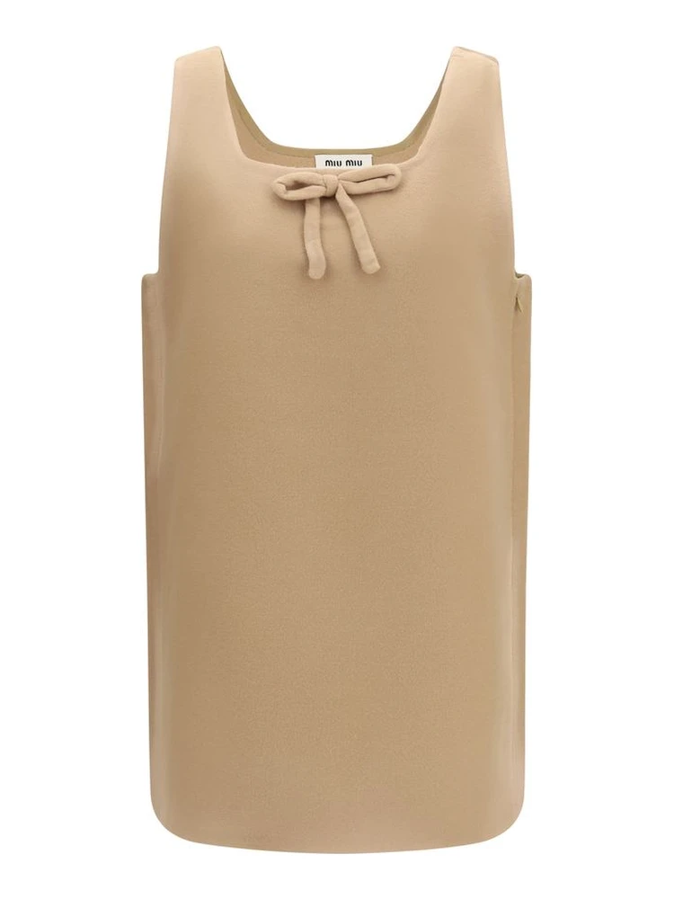 Beige Wool Oves Aries Casual Dress