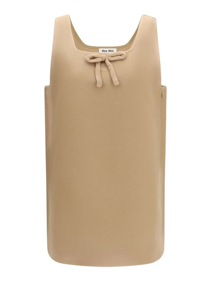 Beige Wool Oves Aries Casual Dress