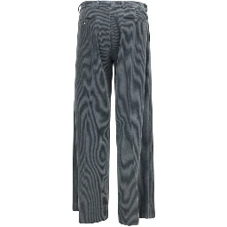 Gray Cotton Casual Pants