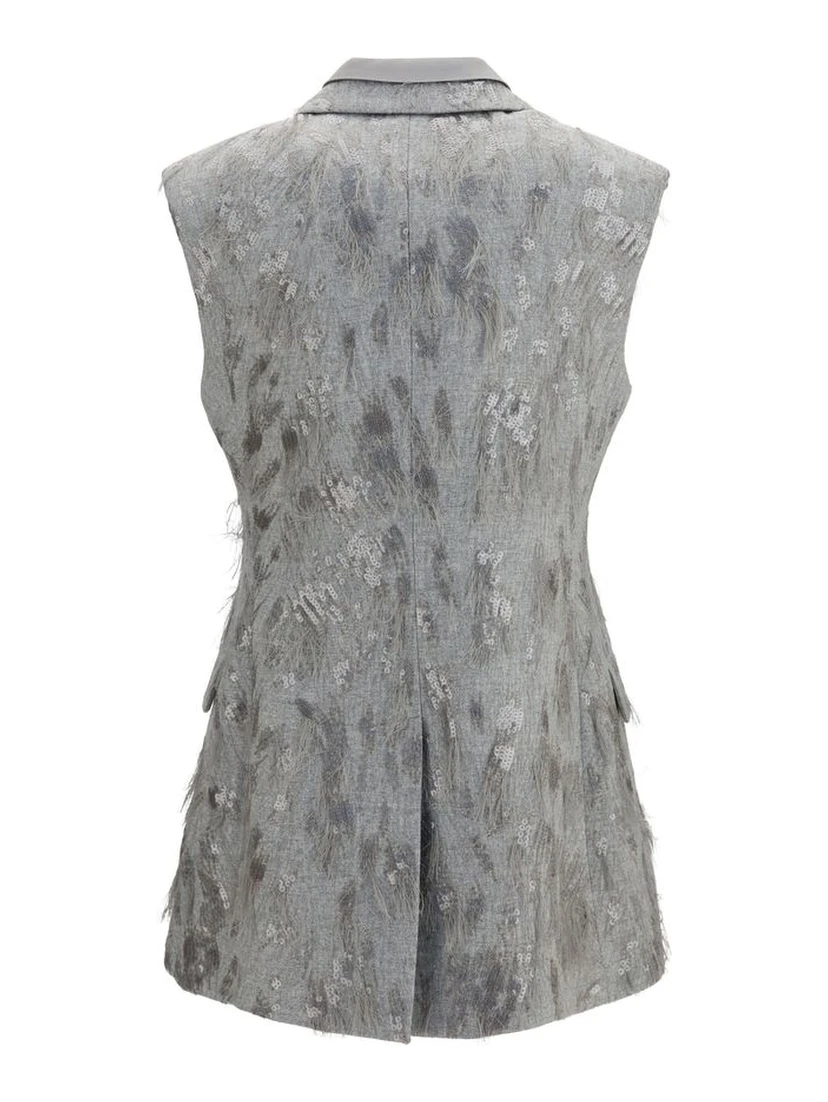 Gray Wool Oves Aries Sleeveless Jacket