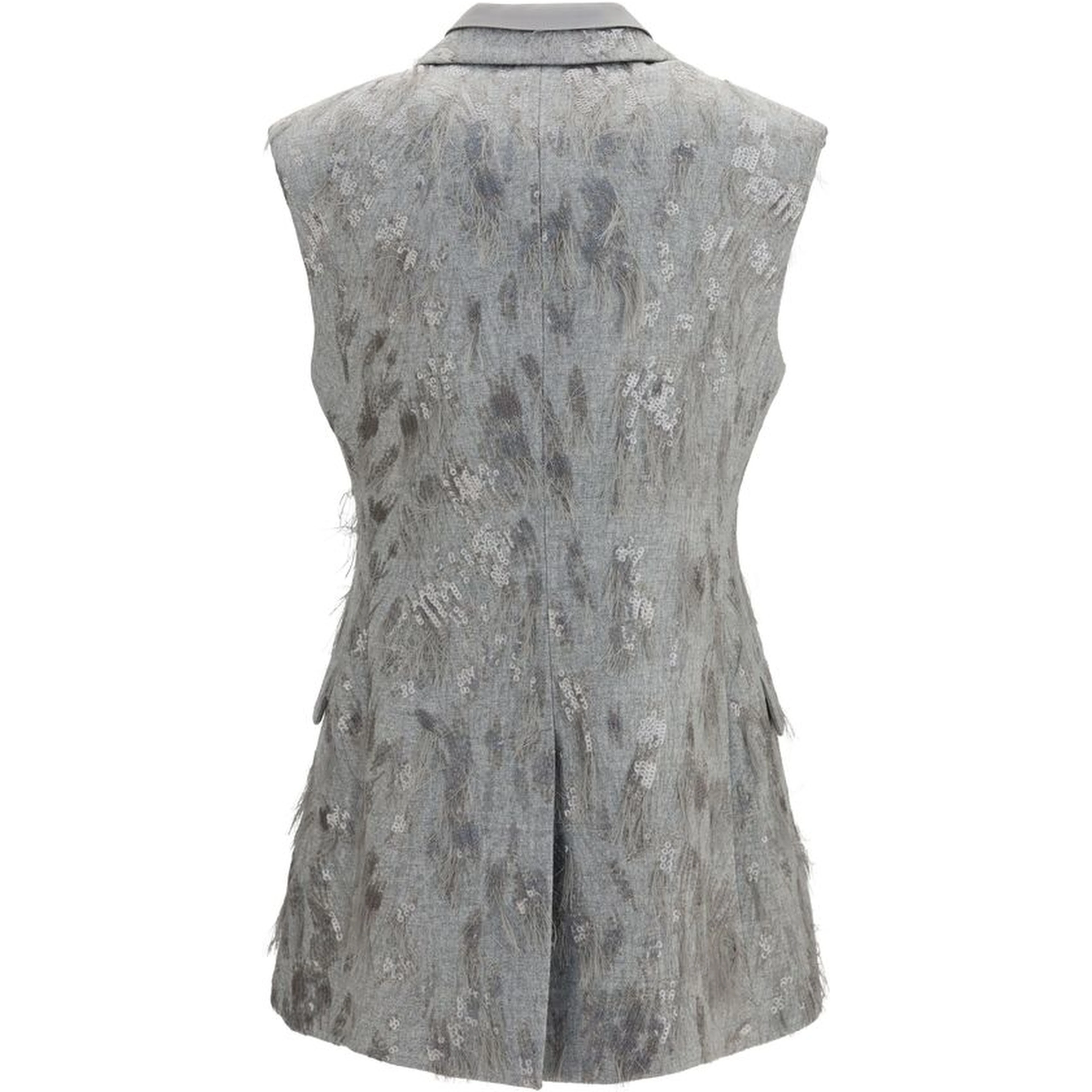 Gray Wool Oves Aries Sleeveless Jacket