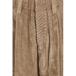 Brown Viscose Casual Pants