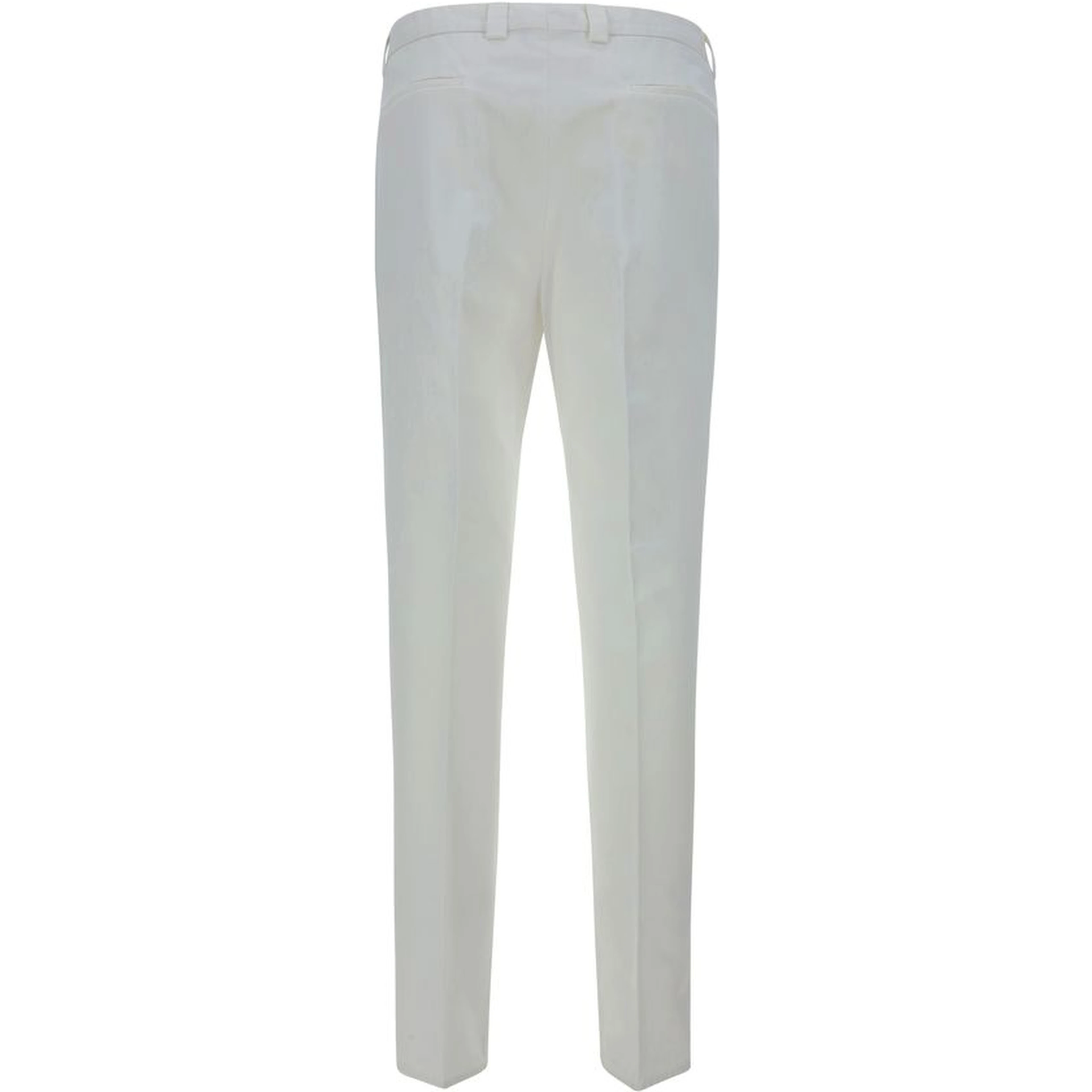 White Cotton Casual Pants