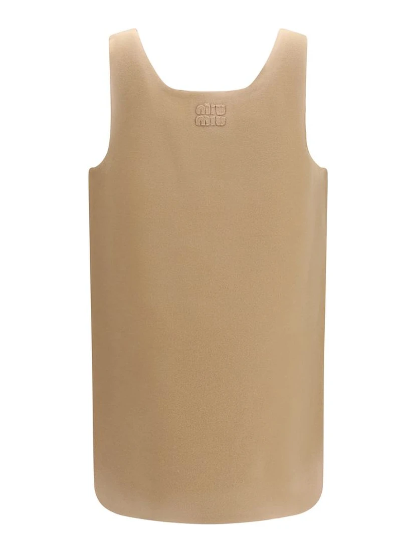 Beige Wool Oves Aries Casual Dress