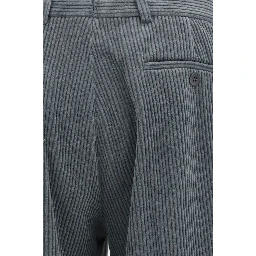 Gray Cotton Casual Pants