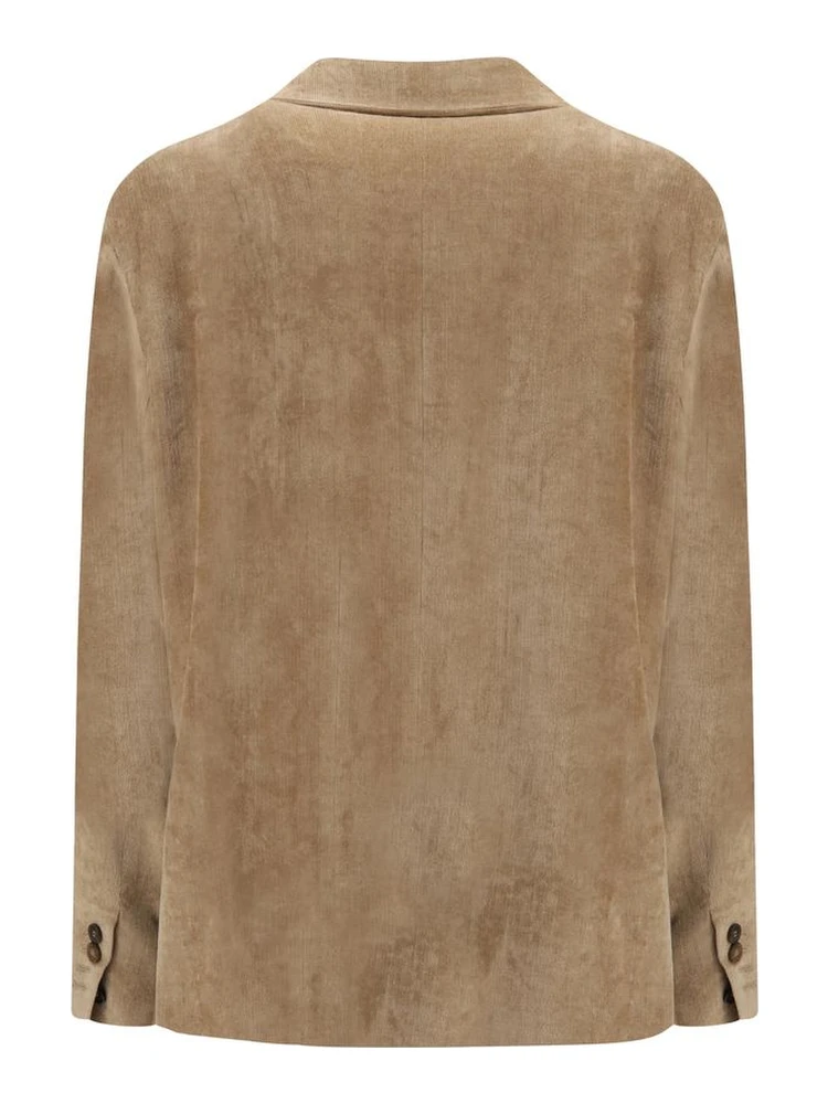 Beige Viscose Full-Length Jacket alternative