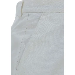 White Cotton Casual Pants