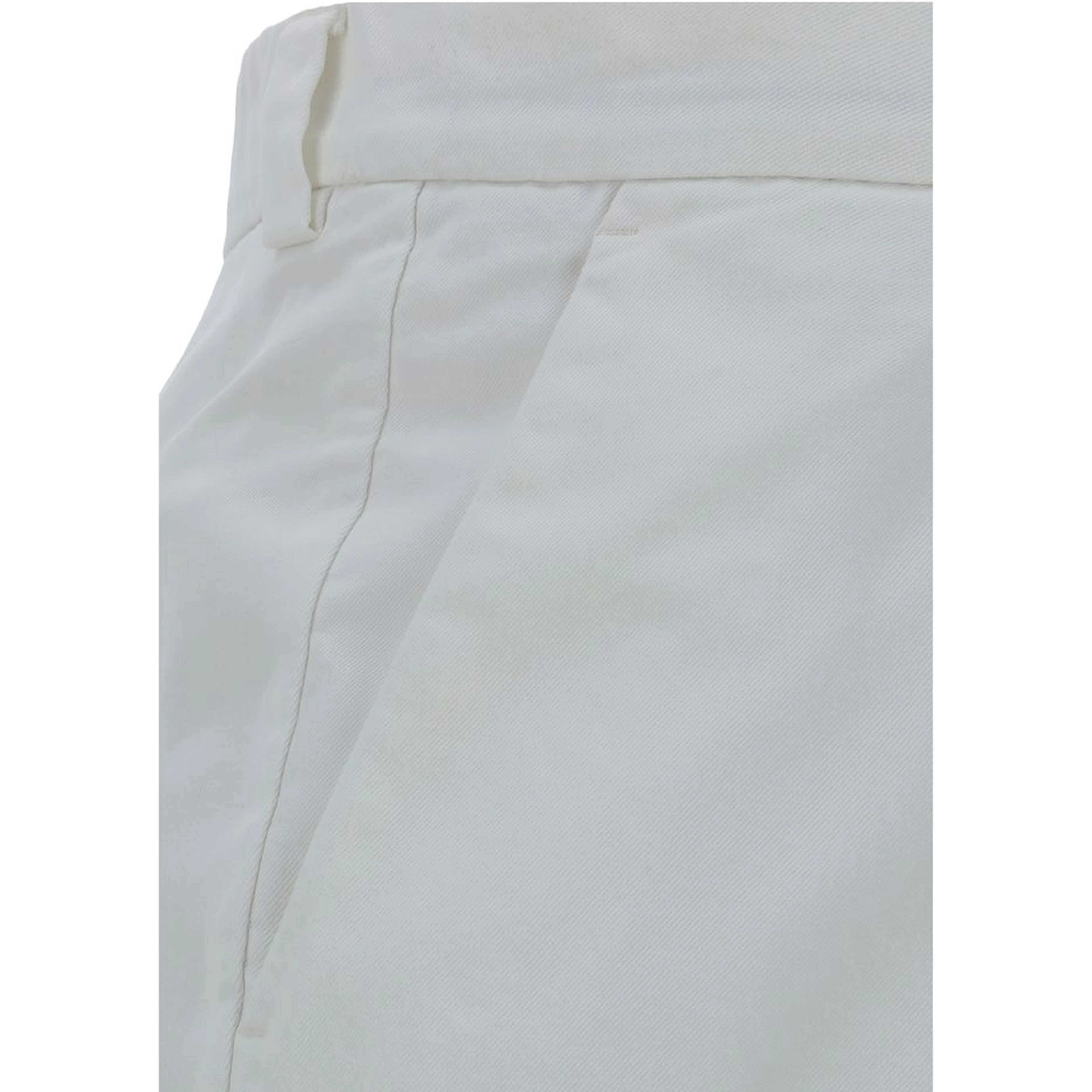 White Cotton Casual Pants