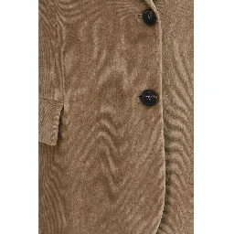 Beige Viscose Full-Length Jacket