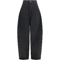 Black Cotton Casual Pants