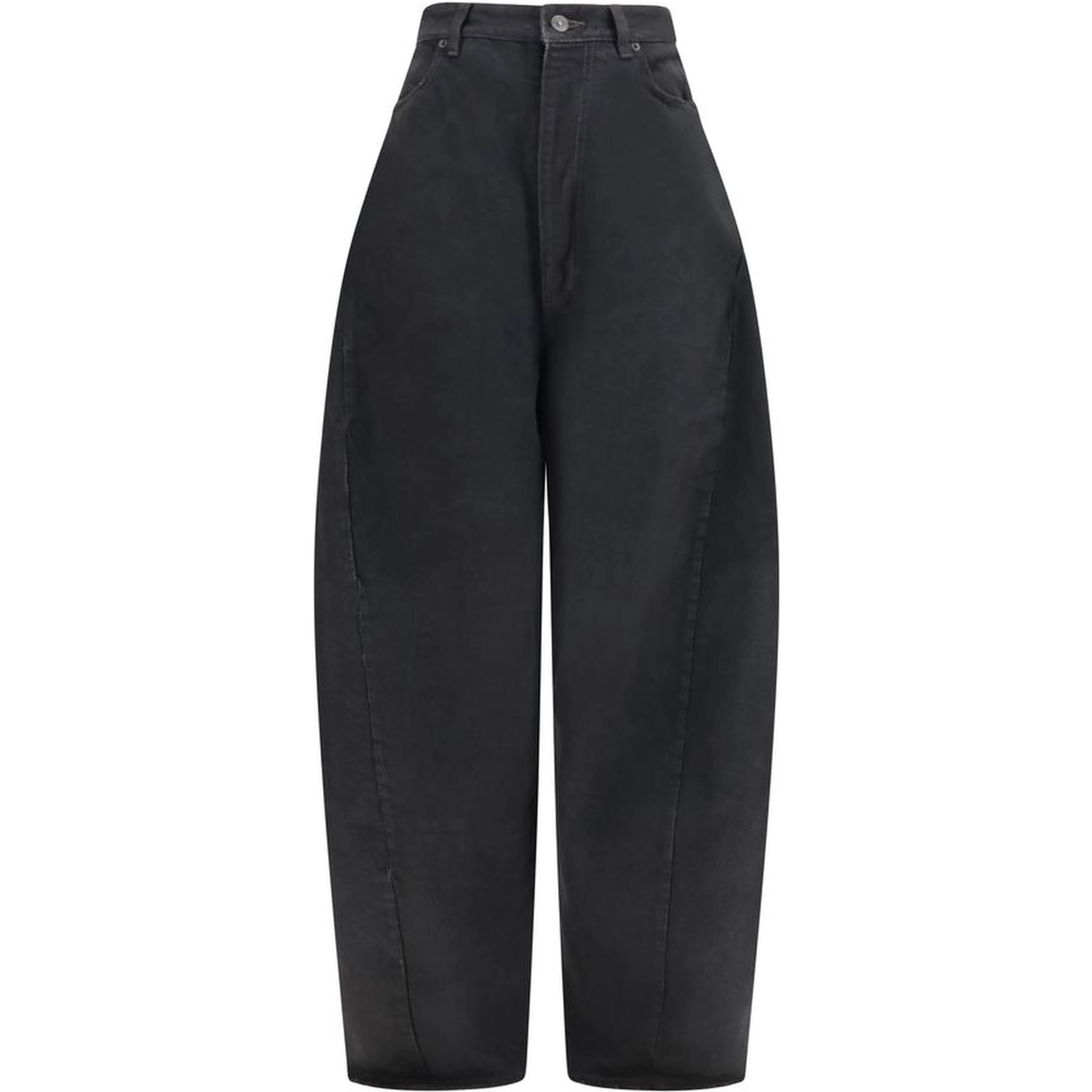 Black Cotton Casual Pants
