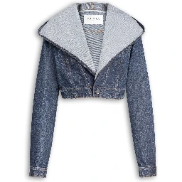 Denim hoodie jacket