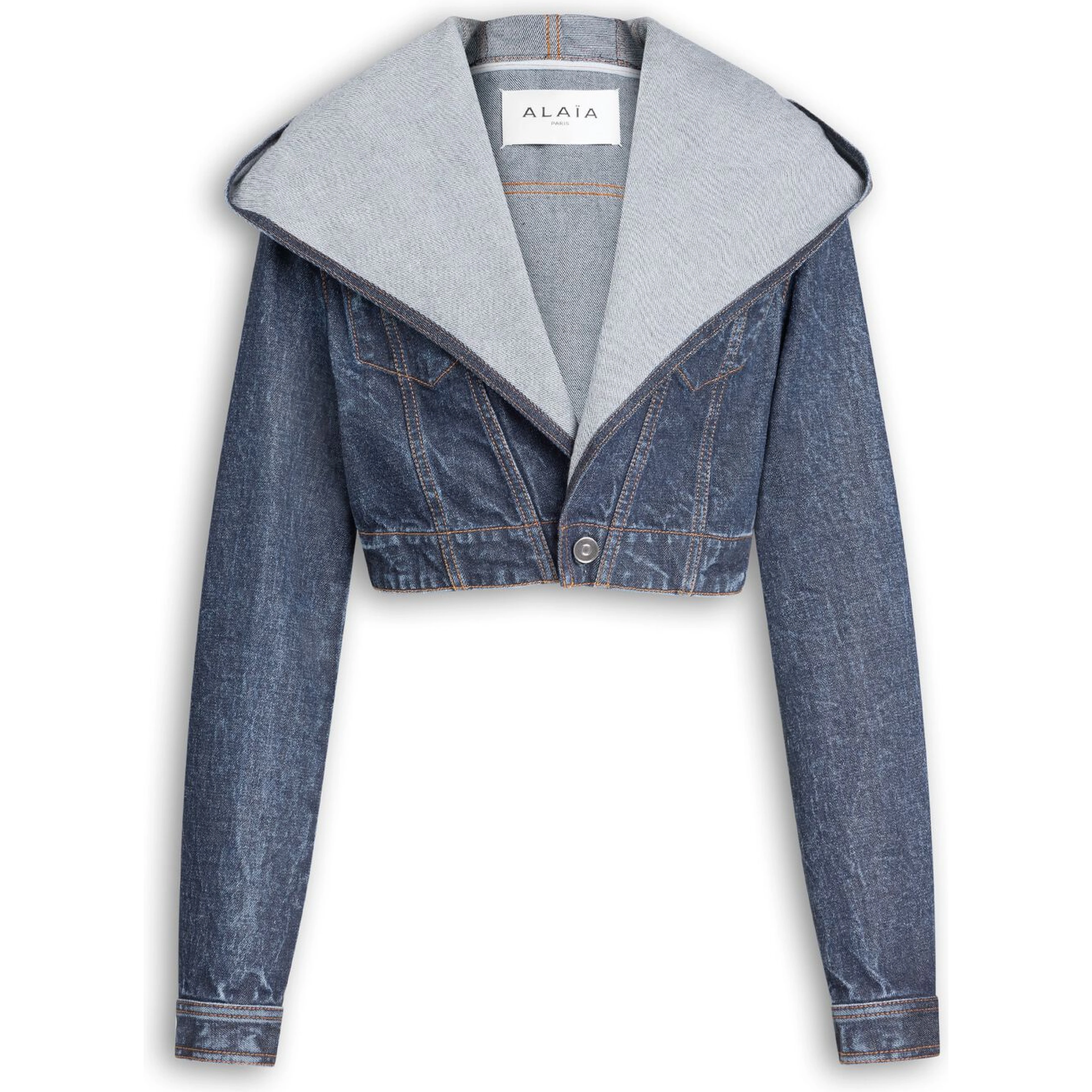Denim hoodie jacket