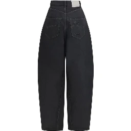 Black Cotton Casual Pants