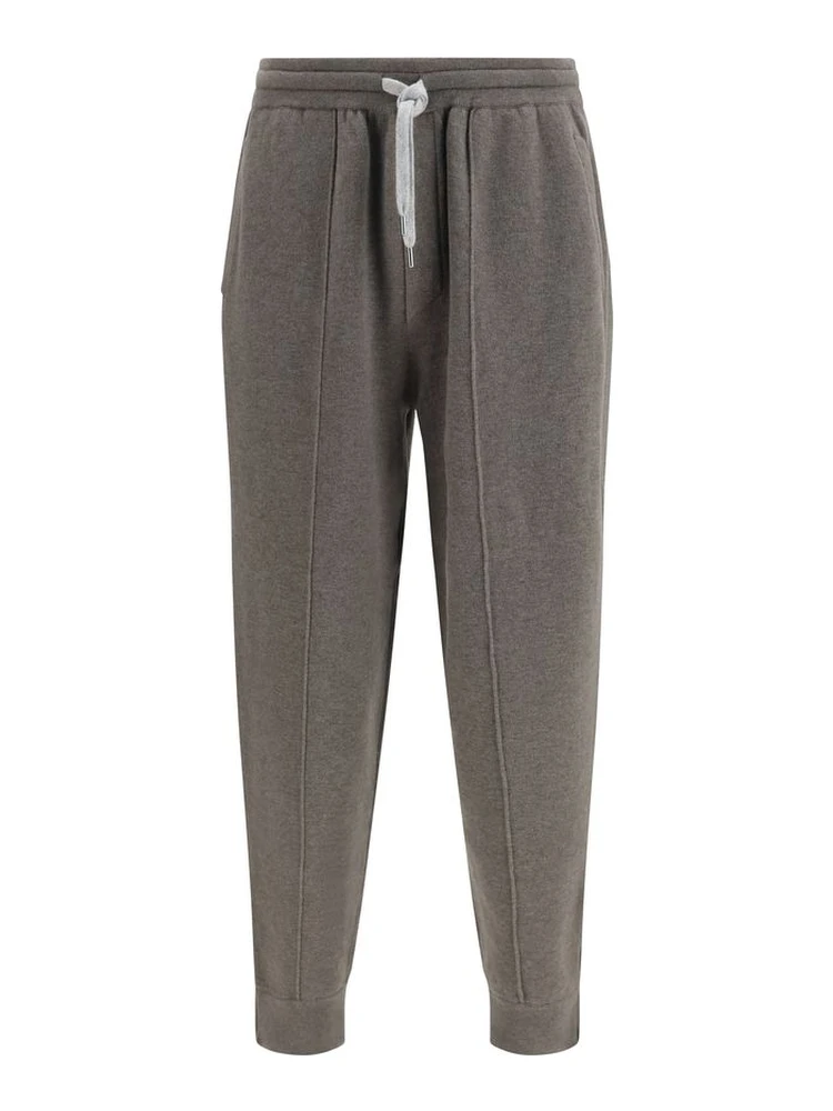 Bicolor Cashmere Athletic Pants