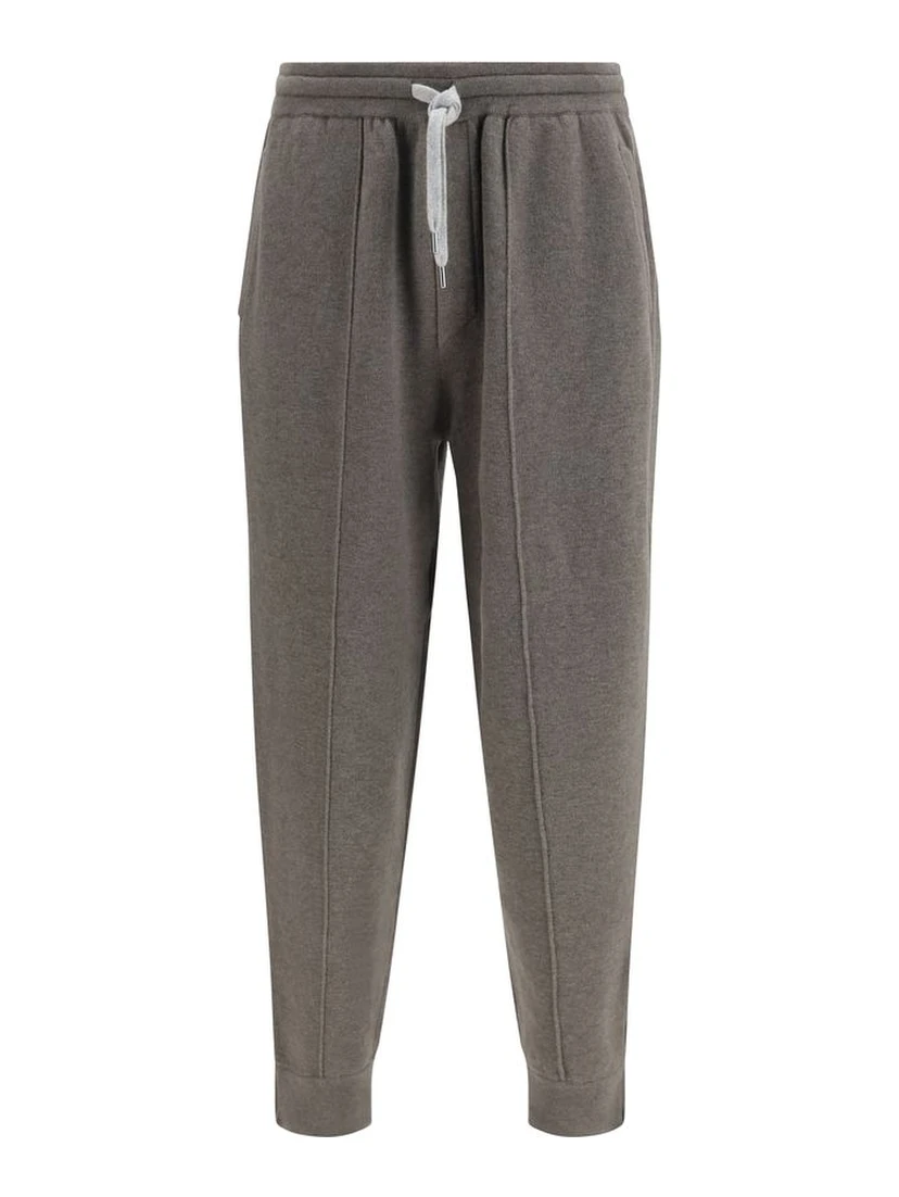 Bicolor Cashmere Athletic Pants