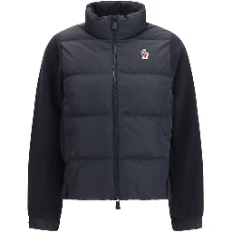 Black Polyester Full-Length Jacket