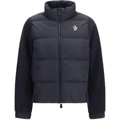 Black Polyester Full-Length Jacket