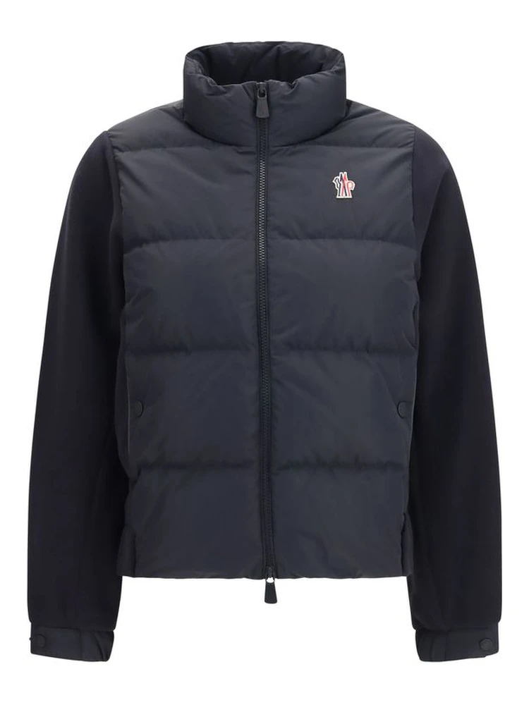 Black Polyester Full-Length Jacket