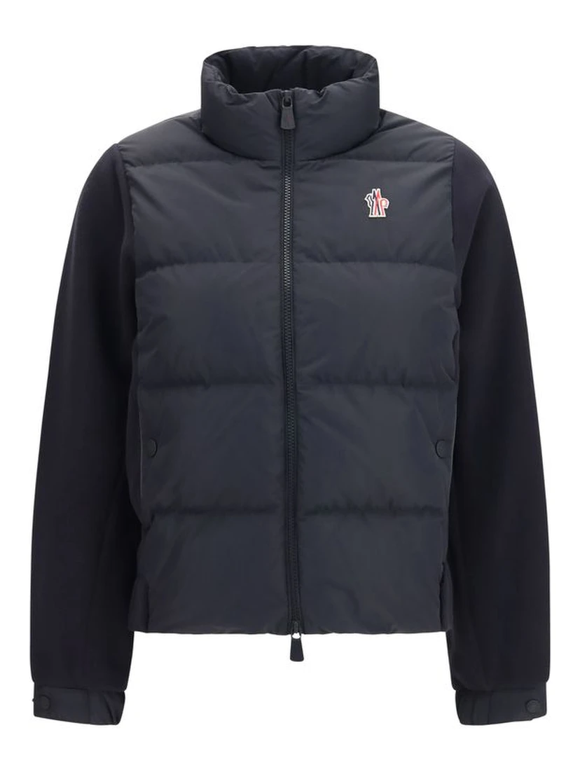 Black Polyester Full-Length Jacket