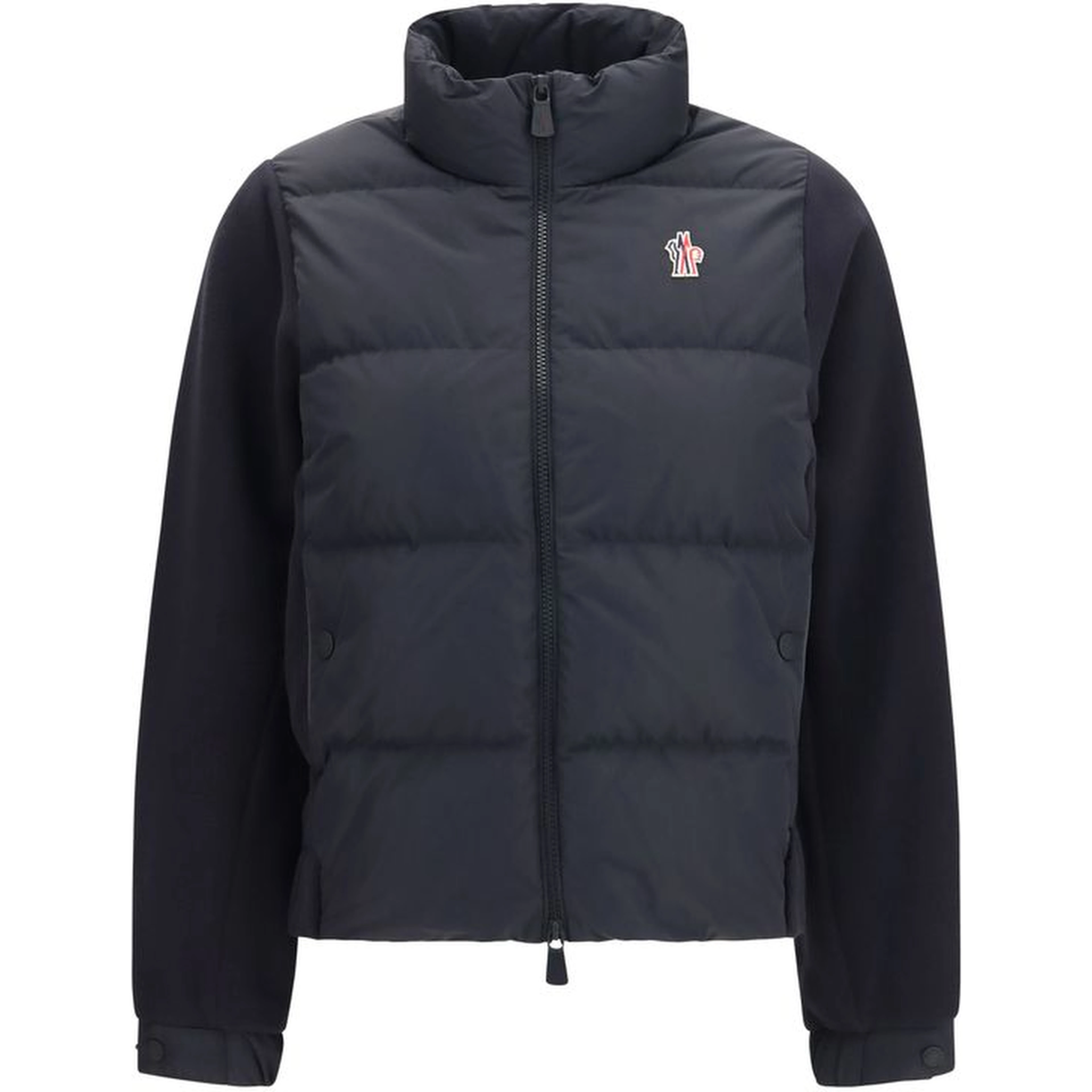 Black Polyester Full-Length Jacket