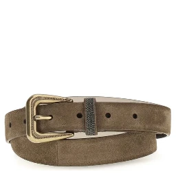 Brown Suede Leather Belt