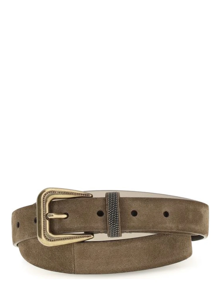 Brown Suede Leather Belt