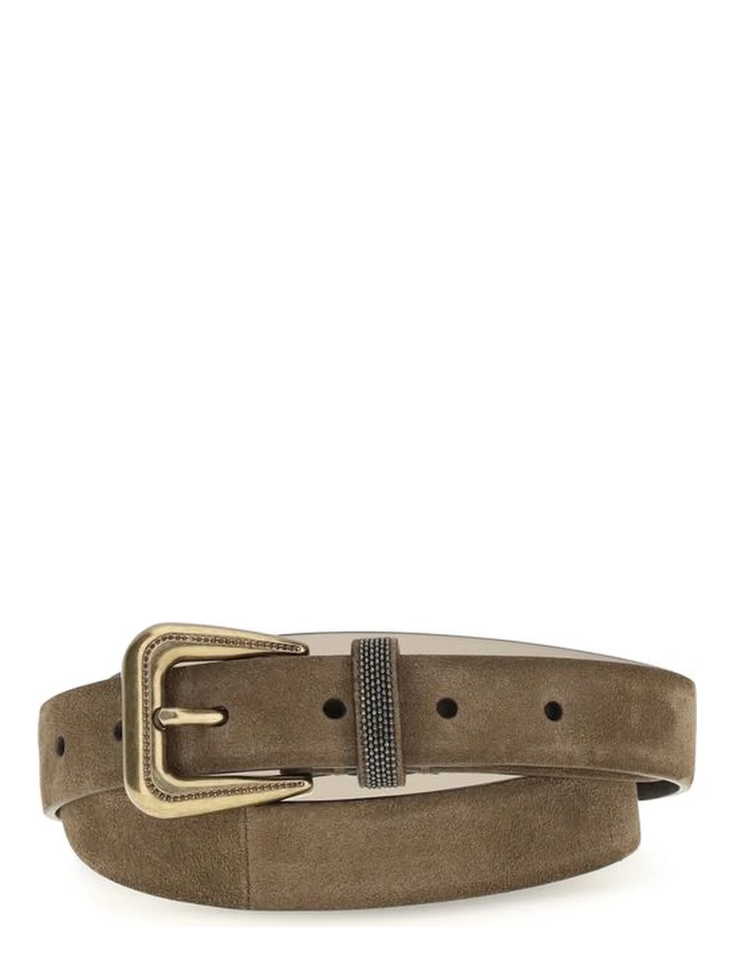 Brown Suede Leather Belt