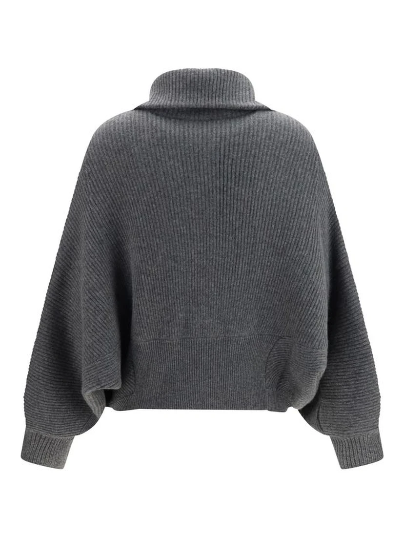 Gray Cashmere Cardigan