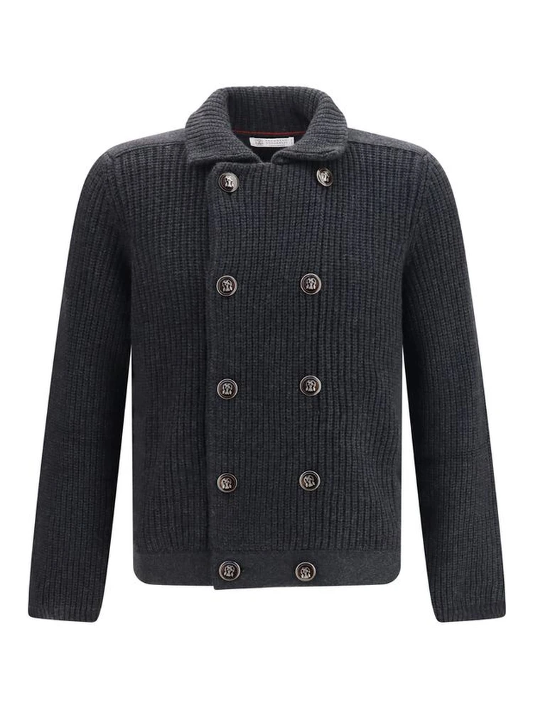 Gray Cashmere Cardigan