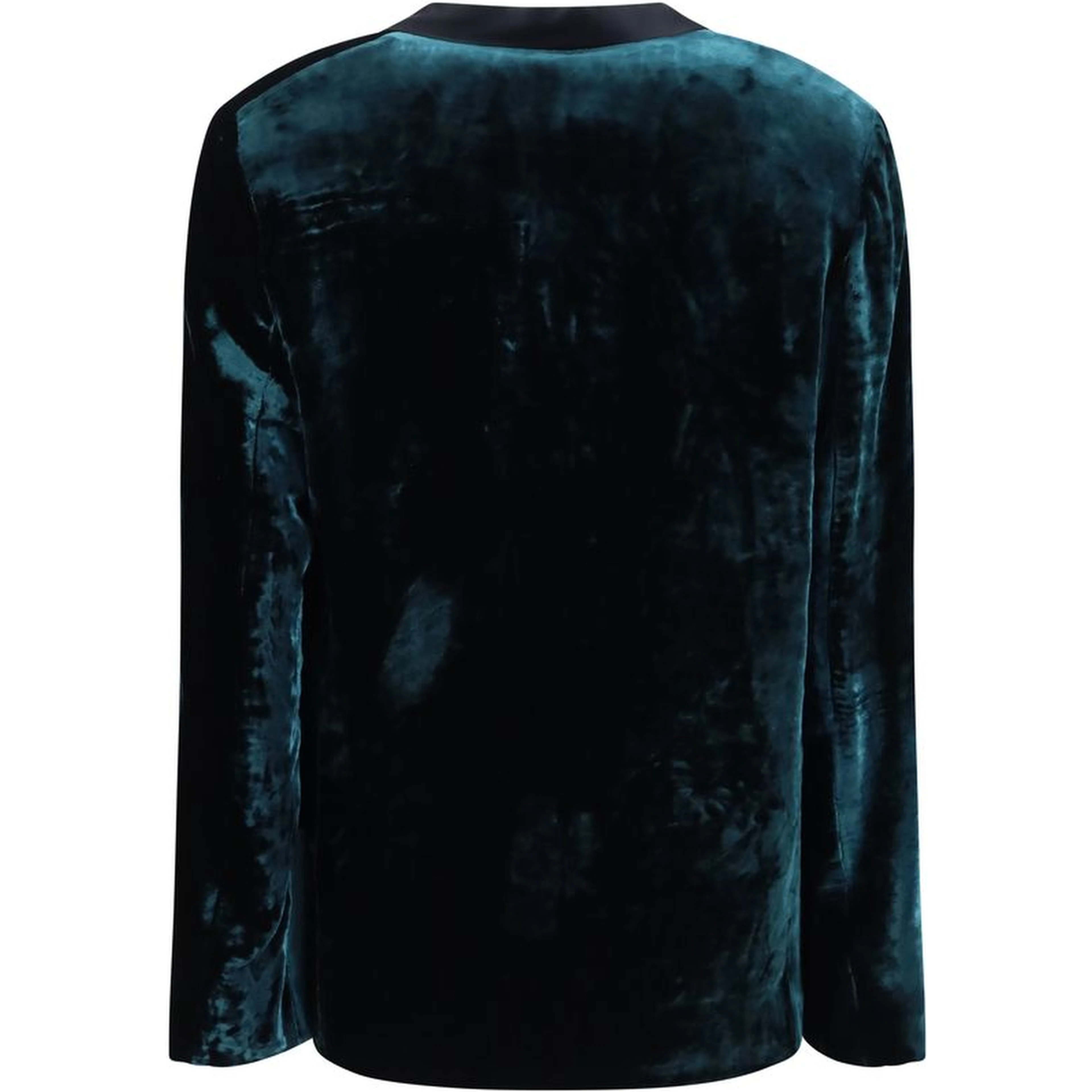 Bicolor Viscose Full-Length Jacket