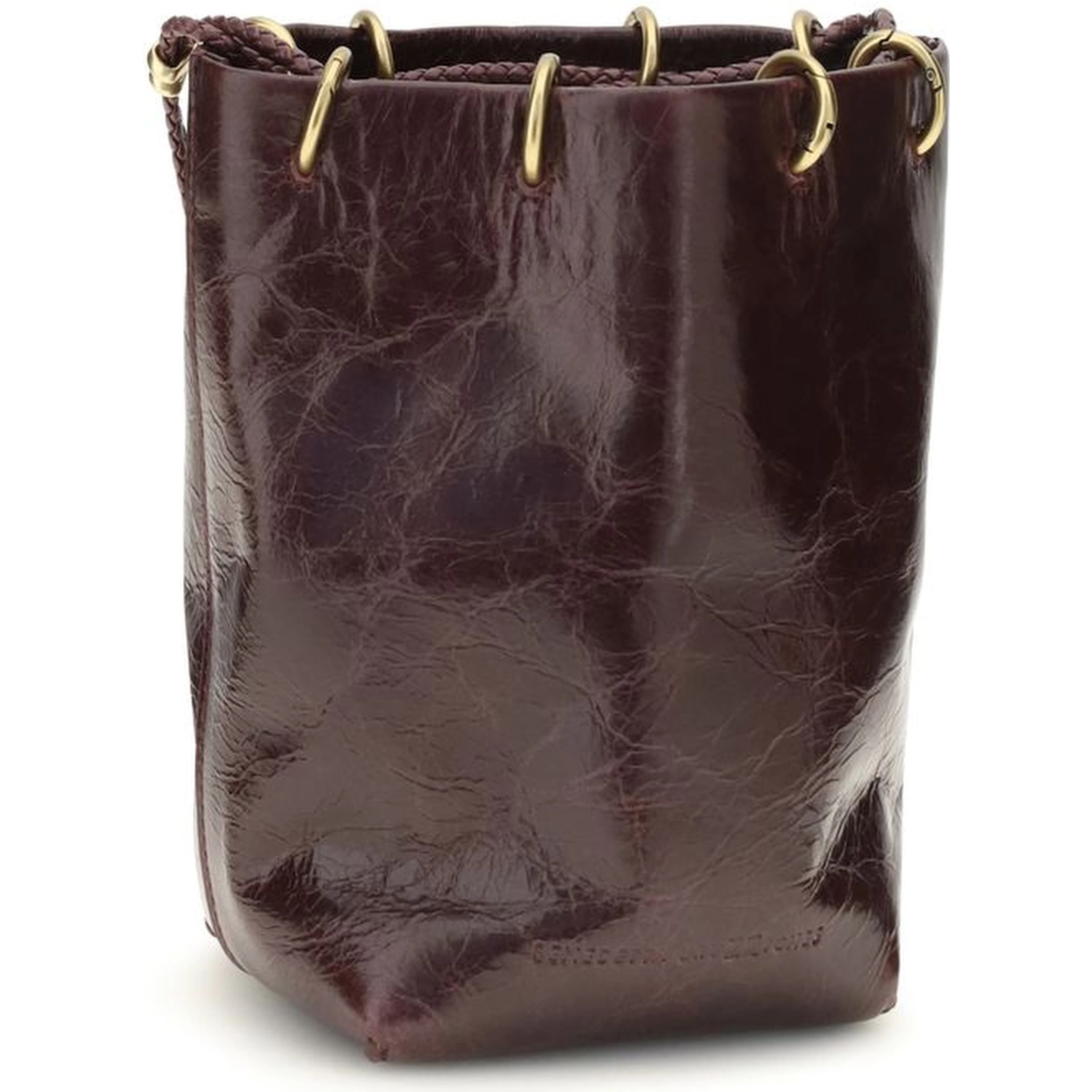 Brown Calf Leather Bos Taurus Backet Bag