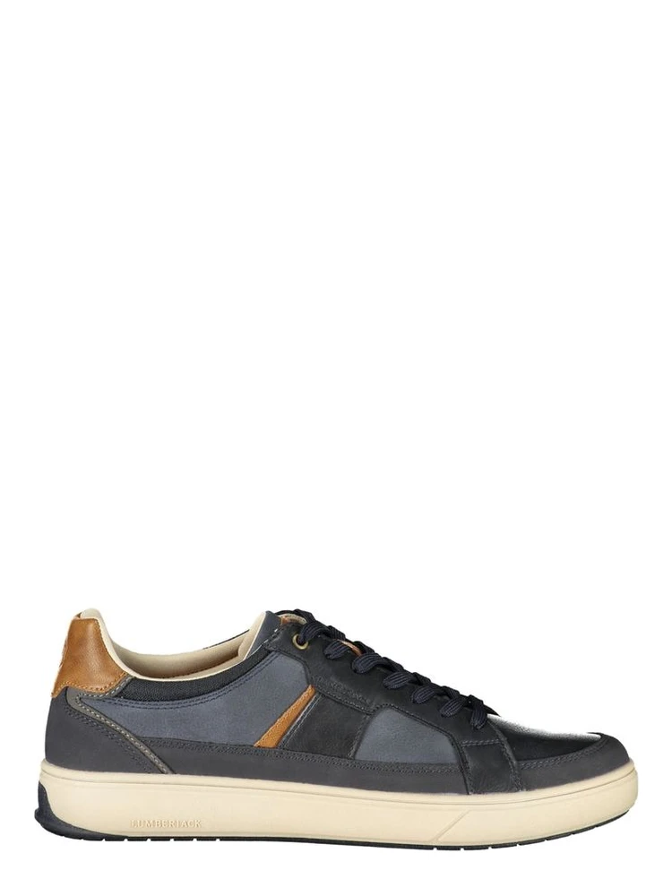 Blue Polyester Athletic Sneakers