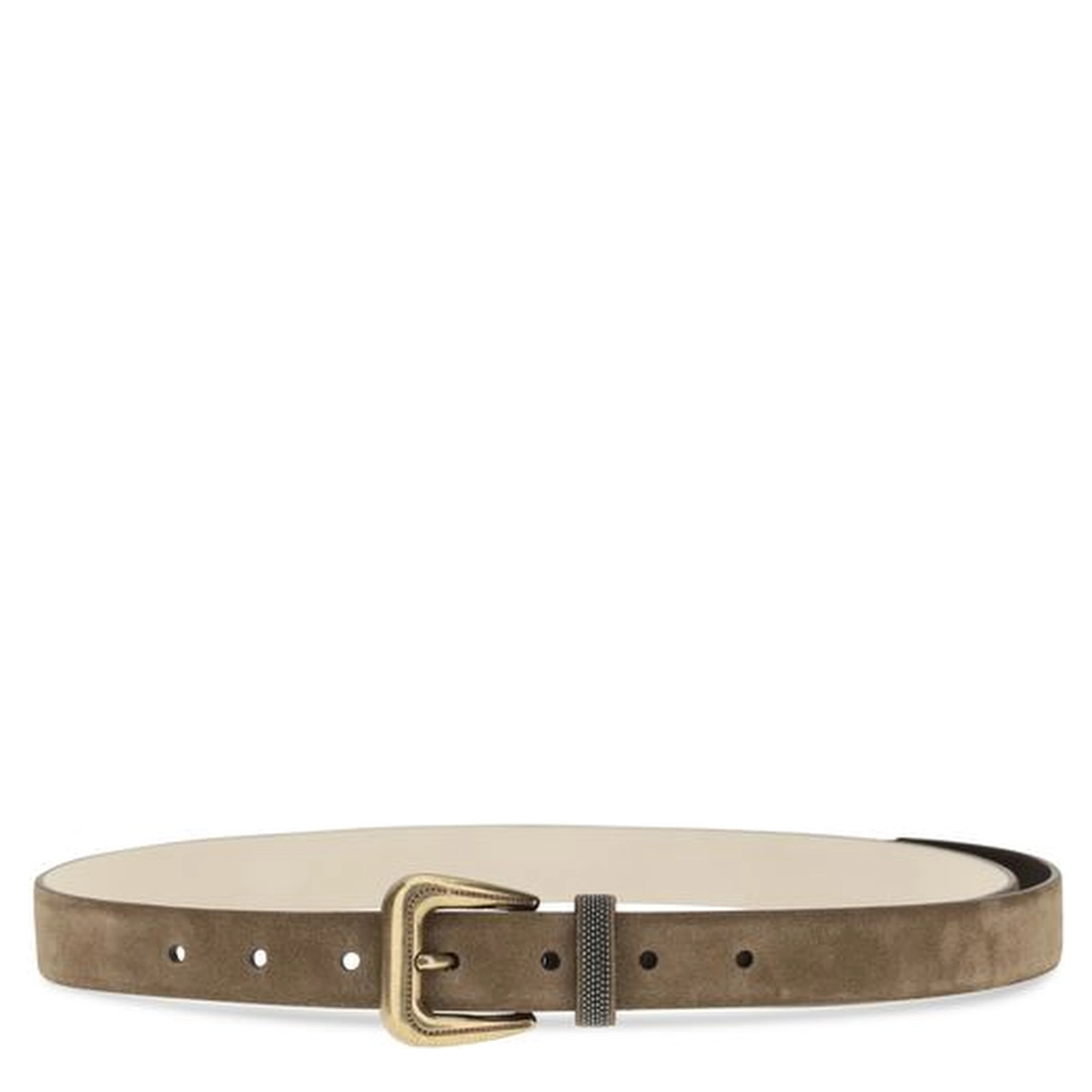 Brown Suede Leather Belt