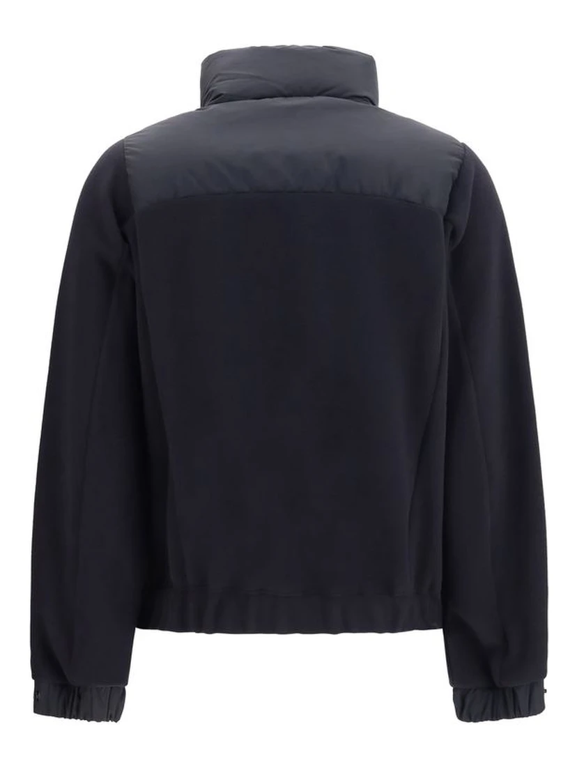 Black Polyester Full-Length Jacket