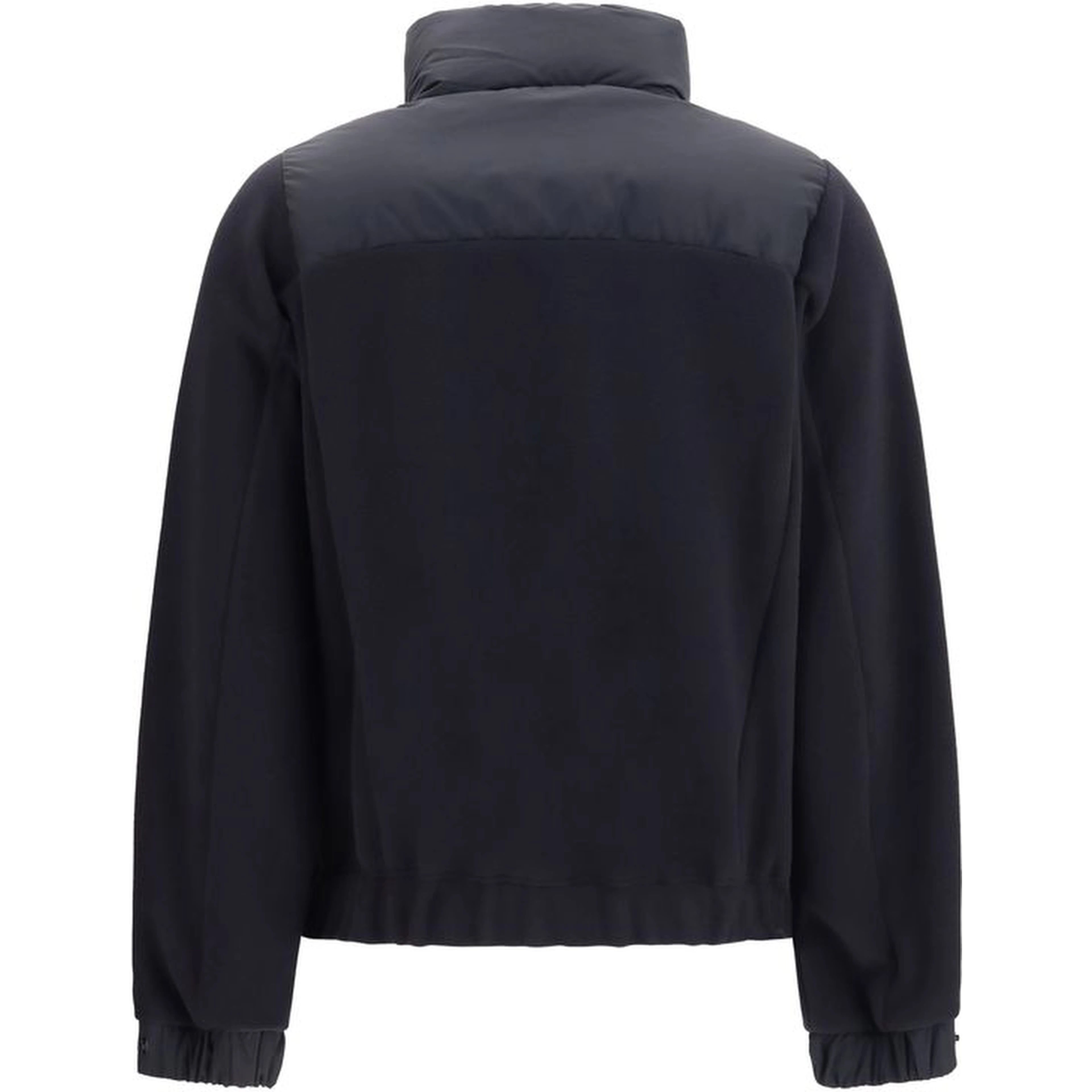 Black Polyester Full-Length Jacket