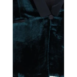 Bicolor Viscose Full-Length Jacket