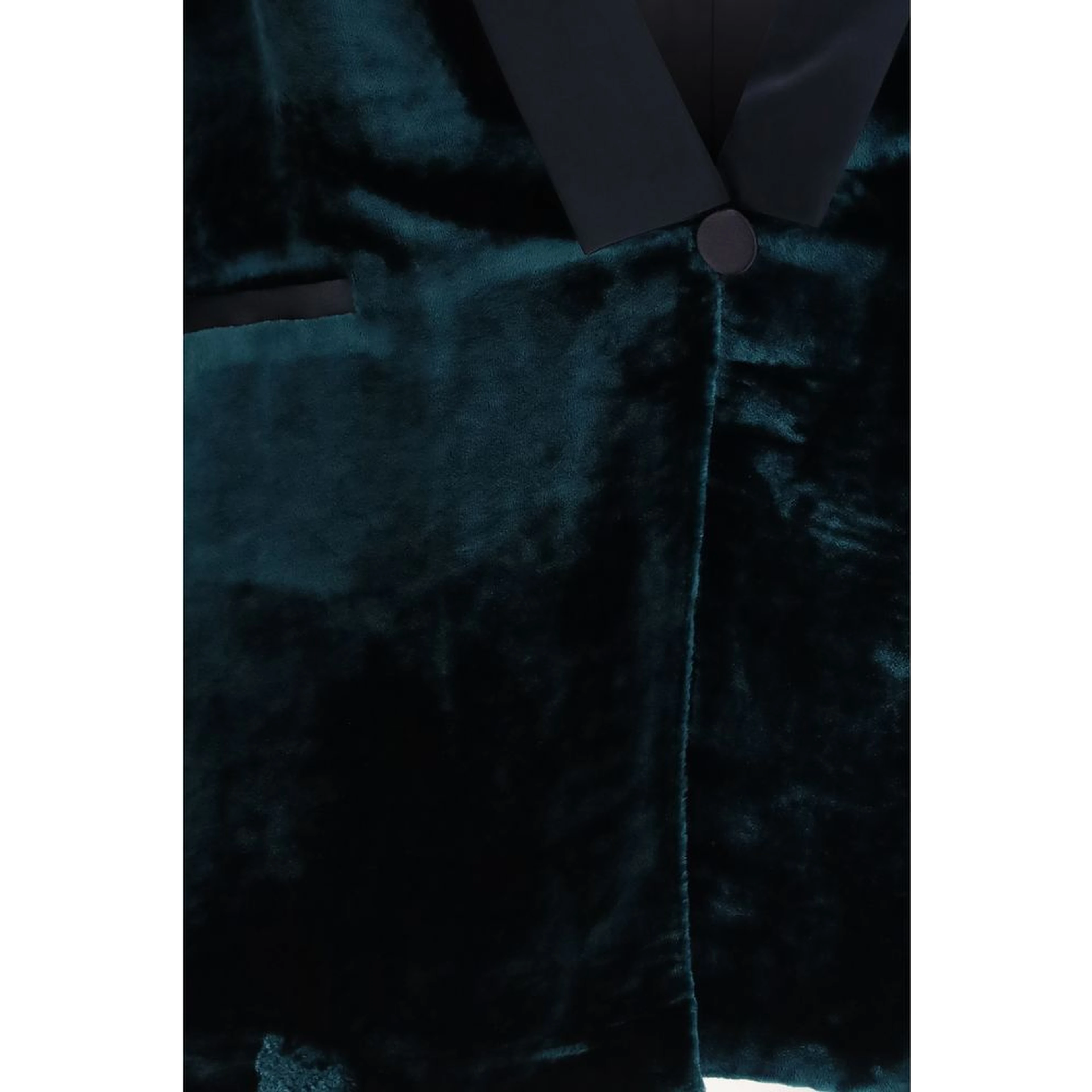 Bicolor Viscose Full-Length Jacket