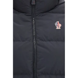 Black Polyester Full-Length Jacket